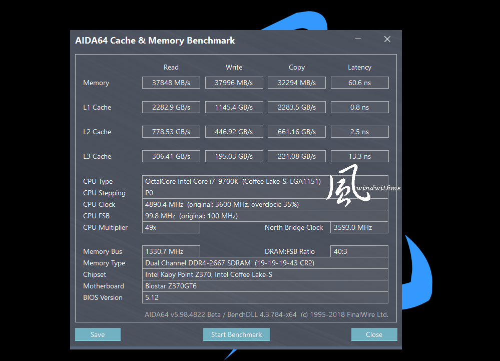 intel core i7-9700k搭載biostar racing z370gt6效能解析