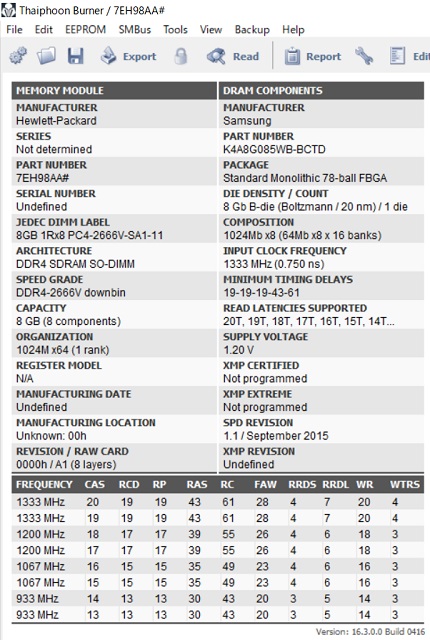 日本買HP DDR4 2666 8GB SODIMM 居然係Samsung B-die？ - 超頻領域